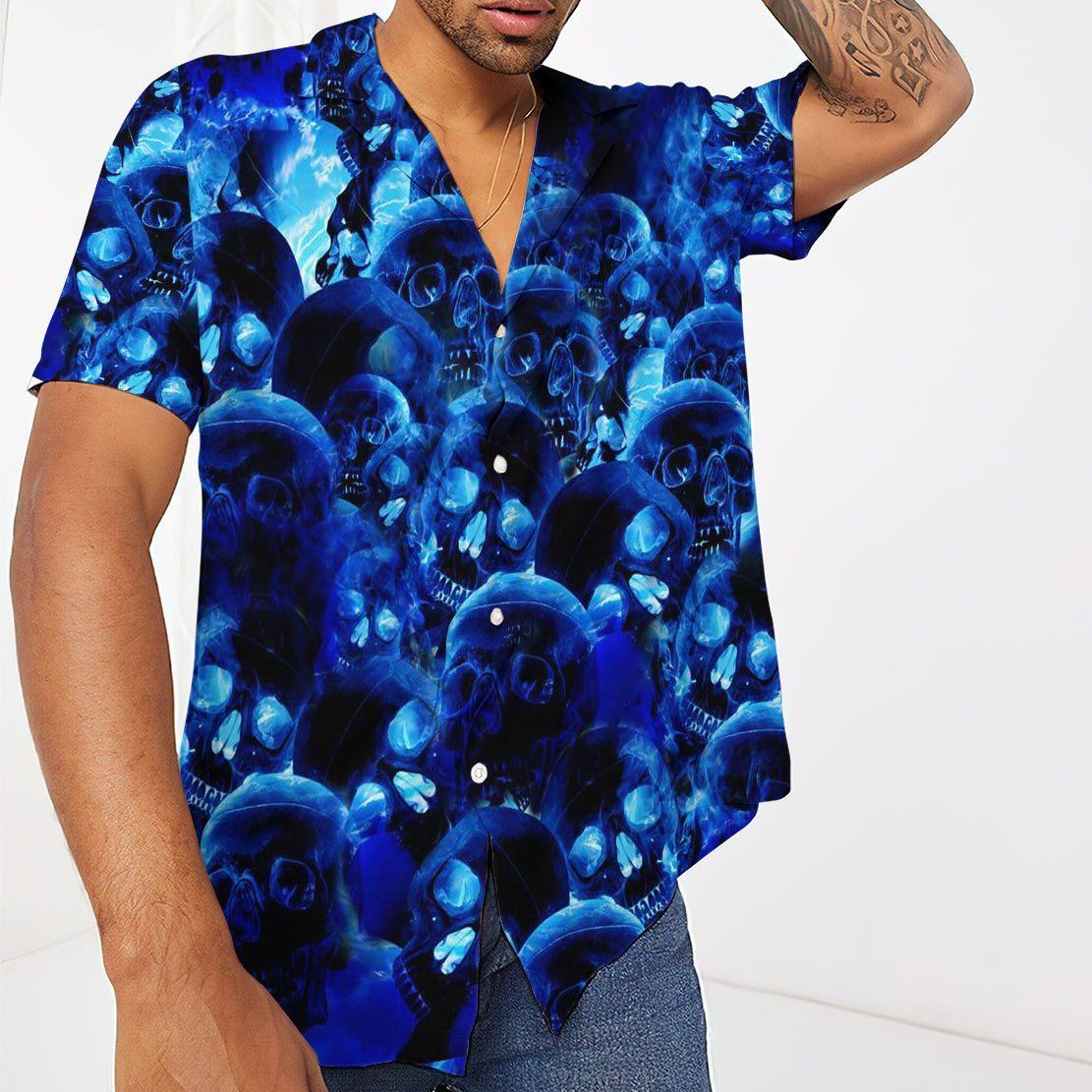 Gearhumans 3D Skull Hawaii Shirt 4 Gearhumans 3D Skull Hawaii Shirt ZZ05045 Hawai Shirt