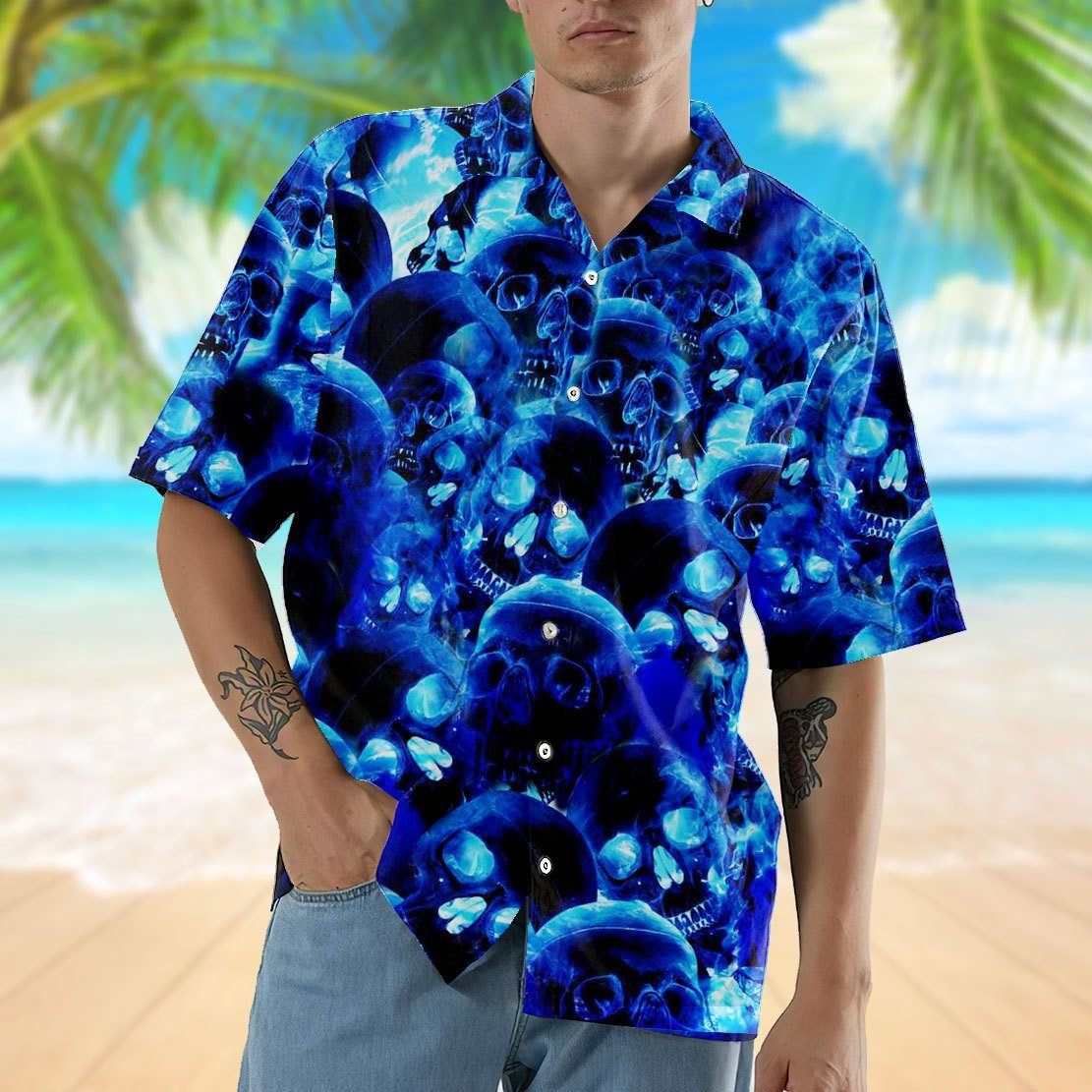 Gearhumans 3D Skull Hawaii Shirt 7 Gearhumans 3D Skull Hawaii Shirt ZZ05045 Hawai Shirt