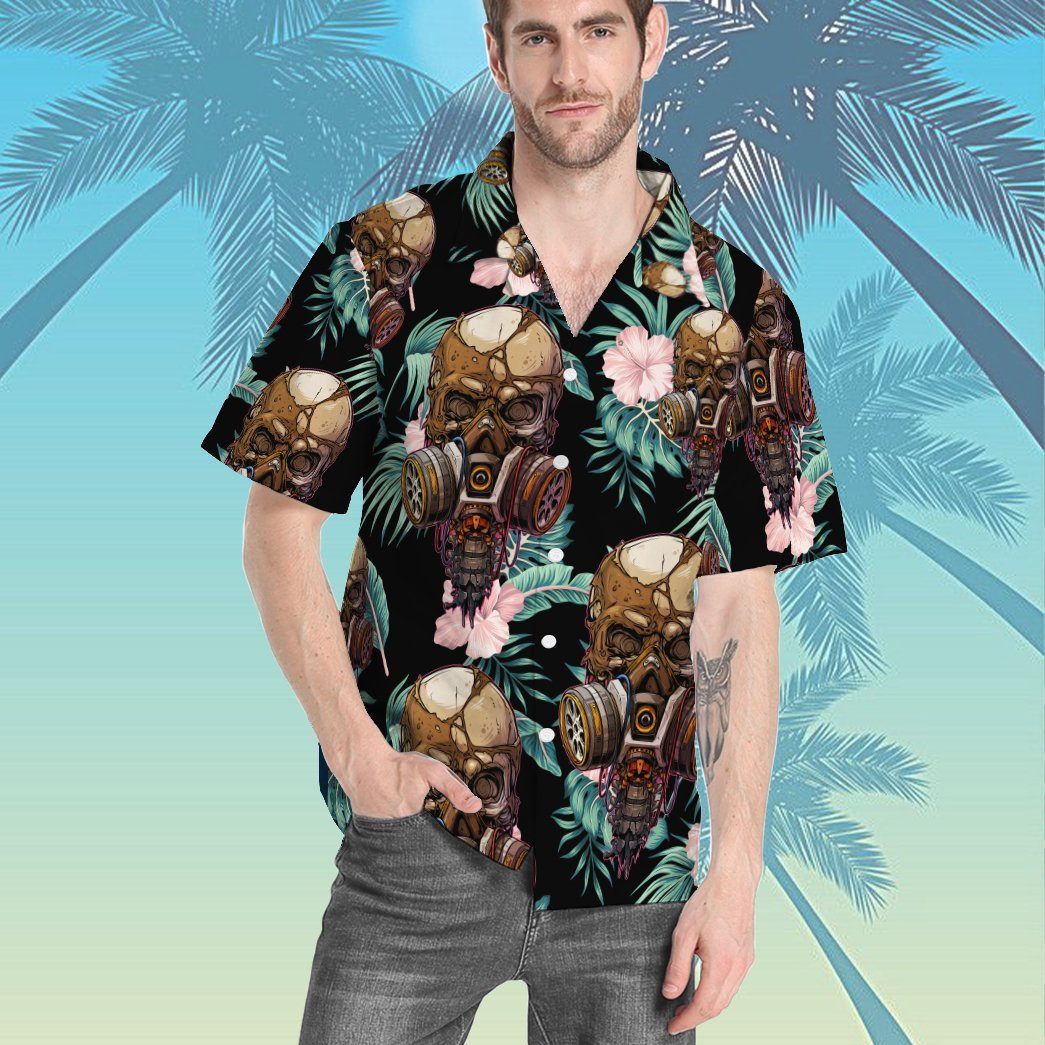 Gearhumans 3D Skull Tropical Hawaii Shirt 6 Gearhumans 3D Skull Tropical Hawaii Shirt ZB16038 Hawai Shirt