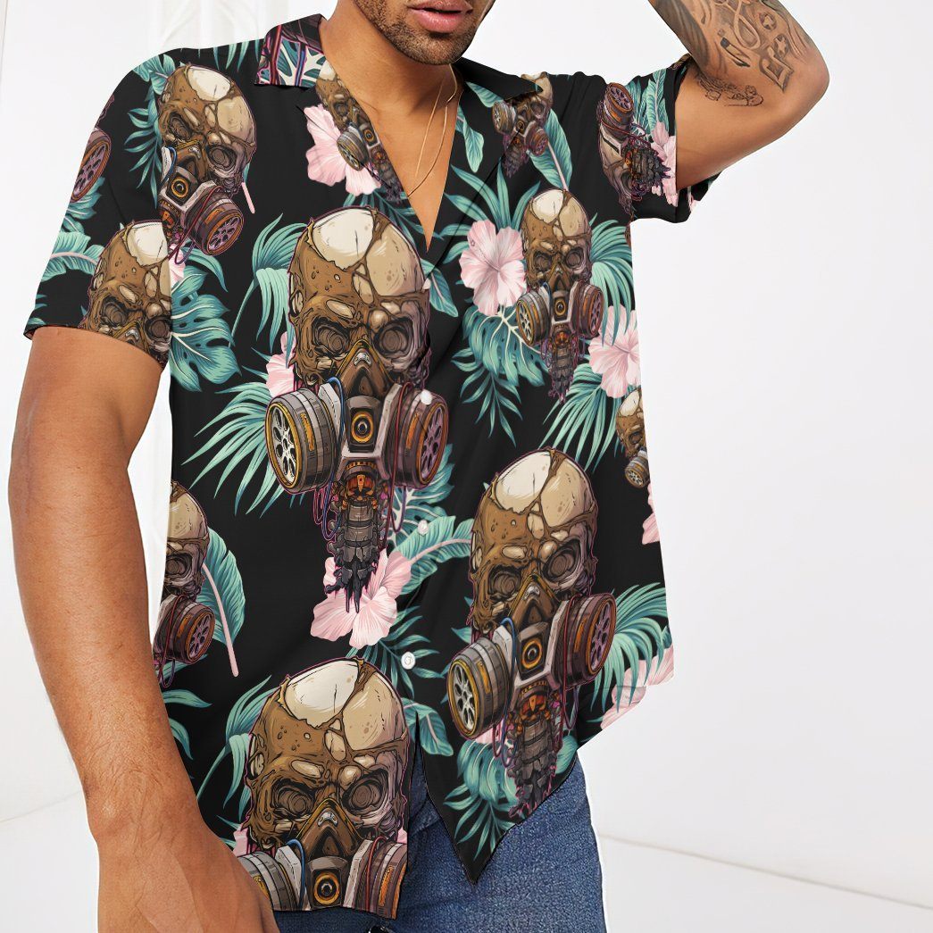 Gearhumans 3D Skull Tropical Hawaii Shirt 3 Gearhumans 3D Skull Tropical Hawaii Shirt ZB16038 Hawai Shirt