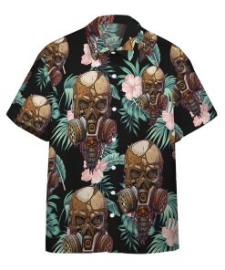 Gearhumans 3D Skull Tropical Hawaii Shirt ZB16038 Hawai Shirt Short Sleeve Shirt S 