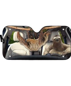 gearhumans 3D Sloths Custom Car Auto Sunshade GL07085 Auto Sunshade 57''x27.5'' 
