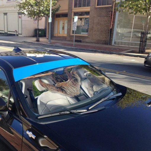 gearhumans 3D Sloths Custom Car Auto Sunshade GL07085 Auto Sunshade