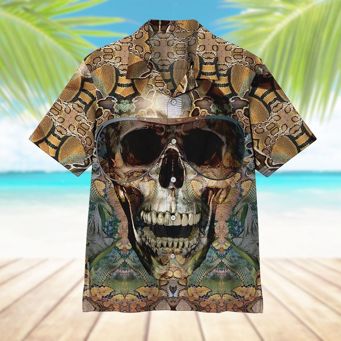 Gearhumans 3D Snake Skull Hawaii Shirt 7 Gearhumans 3D Snake Skull Hawaii Shirt ZZ07043 Hawai Shirt