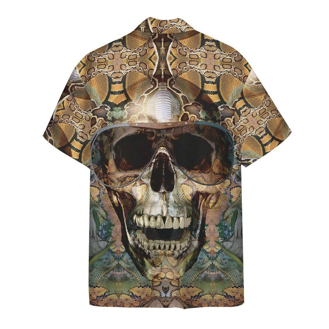 Gearhumans 3D Snake Skull Hawaii Shirt 2 Gearhumans 3D Snake Skull Hawaii Shirt ZZ07043 Hawai Shirt