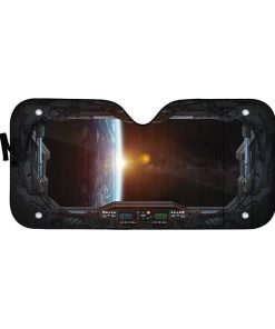 Gearhumans 3D Spaceship Custom Car Auto Sunshade GO23042115 Auto Sunshade 57''x27.5'' 