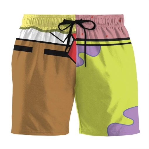 Gearhumans 3D SpongeBob Custom Beach Short GA05031 Men Shorts Men Shorts S