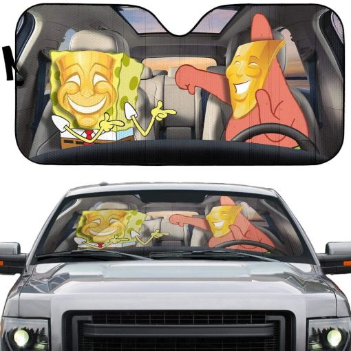 gearhumans 3D Spongebob Custom Car Auto Sunshade GL11056 Auto Sunshade