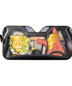 gearhumans 3D Spongebob Custom Car Auto Sunshade GL11056 Auto Sunshade 57''x27.5'' 