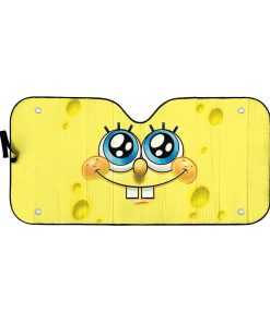 Gearhumans 3D SpongeBob Custom Car Auto Sunshade GO23042126 Auto Sunshade 57''x27.5'' 