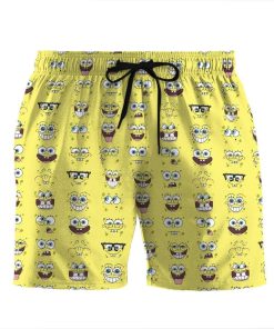 Gearhumans 3D Spongebob Emotions Custom Beach Shorts GN15074 Men Shorts Men Shorts S