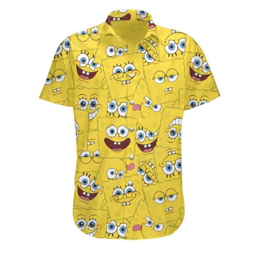 Gearhumans 3D Spongebob Squarepants Hawaii Shirt ZB290350 Hawai Shirt Short Sleeve Shirt S