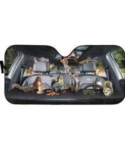 gearhumans 3D Squirrel Custom Car Auto Sunshade GH250517 Auto Sunshade 57''x27.5'' 
