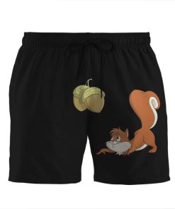 Gearhumans 3D Squirrel Sneak Up To Nuts Custom Beach Shorts Swim Trunks GV09077 Men Shorts Men Shorts S