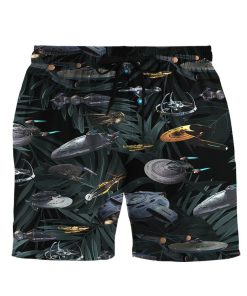 Gearhumans 3D Star Trek Space Ships Custom Beach Shorts GW18052113 Men Shorts Men Shorts S 
