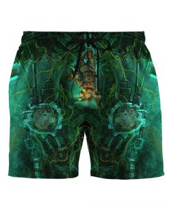 Gearhumans 3D Steampunk Diver Custom Beach Shorts Swim Trunk GS1406213 Men Shorts Men Shorts S 