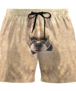 Gearhumans 3D Stop Looking At Me Bulldog Custom Summer Beach Shorts Swim Trunks GV160611 Men Shorts Men Shorts S