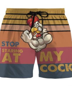 Gearhumans 3D Stop Staring At My Cock Custom Beach Shorts GS01071 Men Shorts Men Shorts S 