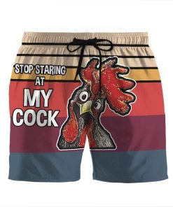 Gearhumans 3D Stop Staring At My Cock Custom Beach Shorts Swim Trunks GL03077 Men Shorts Men Shorts S