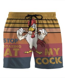 Gearhumans 3D Stop staring at my cock Custom Beach Shorts Swim Trunks GS030710 Men Shorts Men Shorts S