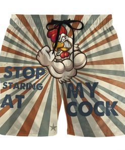 Gearhumans 3D Stop staring at my cock Custom Beach Shorts Swim Trunks GS03072 Men Shorts Men Shorts S