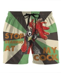 Gearhumans 3D Stop staring at my cock Custom Beach Shorts Swim Trunks GS03074 Men Shorts Men Shorts S