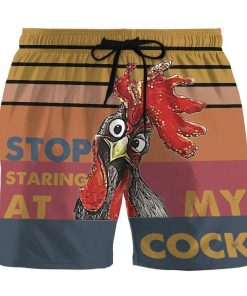 Gearhumans 3D Stop staring at my cock Custom Beach Shorts Swim Trunks GV02072 Men Shorts Men Shorts S