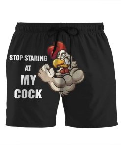 Gearhumans 3D Stop staring at my cock Summer Beach Shorts Swim Trunks GV03076 Men Shorts Men Shorts S