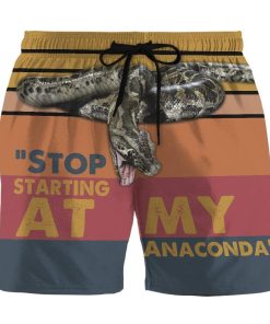 Gearhumans 3D Stop Starting My Anaconda Custom Beach Shorts Swim Trunks GL01078 Men Shorts Men Shorts S