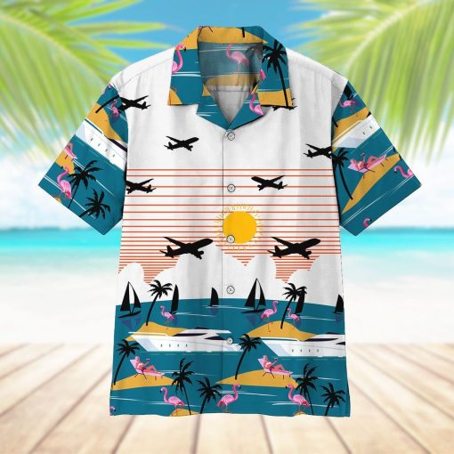 Gearhumans 3D Summer Beach Flamingo Hawaii Shirt ZK0705211 Hawai Shirt