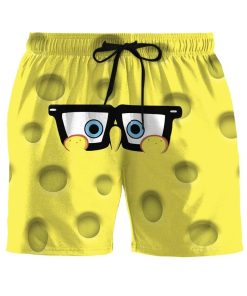 Gearhumans 3D Surprising SpongeBob SquarePants Custom Summer Beach Shorts Swim Trunks GV19062 Men Shorts Men Shorts S 