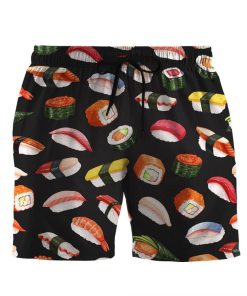 Gearhumans 3D Sushi Party Custom Beach Shorts Swim Trunks GO13052126 Men Shorts Men Shorts S 