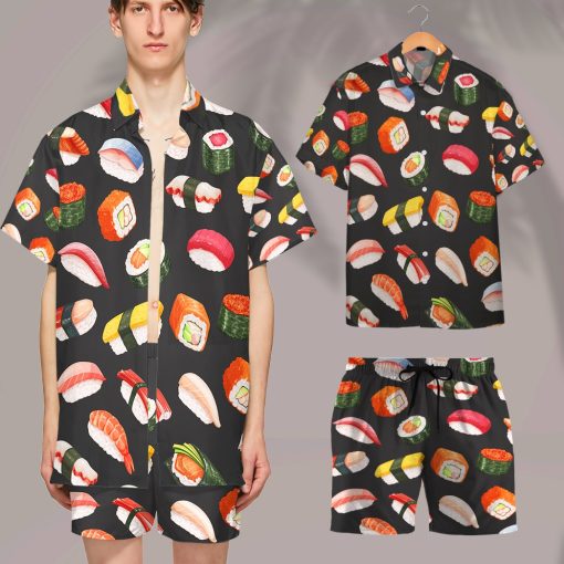 Gearhumans 3D Sushi Party Custom Hawaii Shirt GO13052125 Hawai Shirt