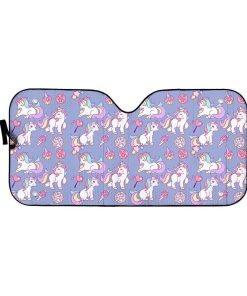 gearhumans 3D Sweet Unicorn Custom Car Auto Sunshade GV190714 Auto Sunshade 57''x27.5'' 
