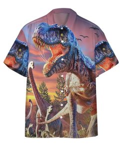 Gearhumans 3D T Rex Attack Custom Hawaii Shirt GO14062115 Hawai Shirt Hawai Shirt S 