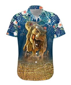 Gearhumans 3D T-Rex Hawaii Shirt hawaii Short Sleeve Shirt S