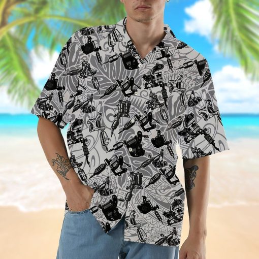 Gearhumans 3D Tattoo Machine Hawaii Shirt ZZ09041 Hawai Shirt