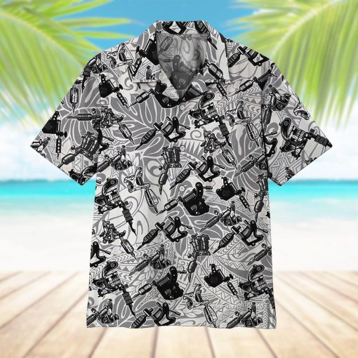 Gearhumans 3D Tattoo Machine Hawaii Shirt ZZ09041 Hawai Shirt