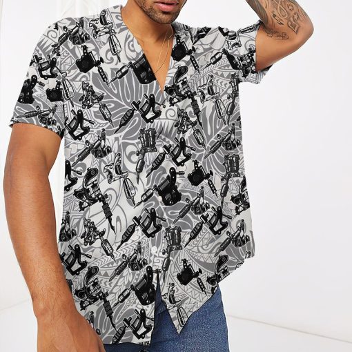 Gearhumans 3D Tattoo Machine Hawaii Shirt ZZ09041 Hawai Shirt
