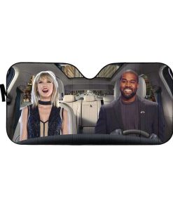 gearhumans 3D Taylor Swift Kanye West Custom Car Auto Sunshade GV24071 Auto Sunshade 57''x27.5'' 