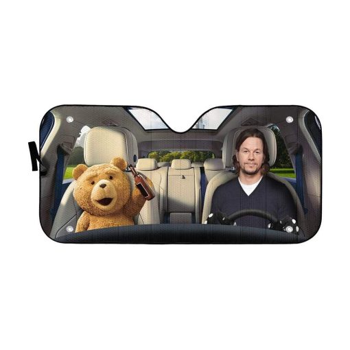 gearhumans 3D Ted Custom Car Auto Sunshade GL040823 Auto Sunshade 57''x27.5''
