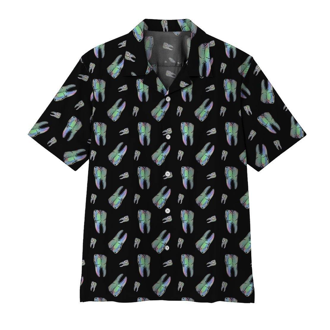 Gearhumans 3D Teeth Hawaii Shirt 1 Gearhumans 3D Teeth Hawaii Shirt ZK21052105 Hawai Shirt Short Sleeve Shirt S