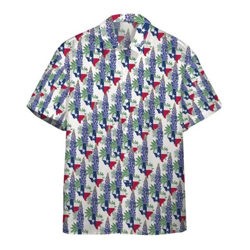 Gearhumans 3D Texas Bluebonnet Hawaii Shirt ZB180311 Hawai Shirt Short Sleeve Shirt S