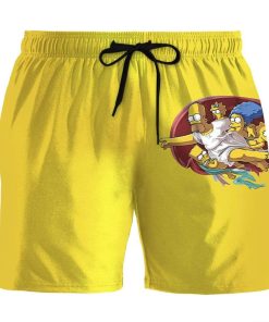 Gearhumans 3D The Bart Simpsons Custom Beach Shorts Swim Trunks GN02079 Men Shorts Men Shorts S