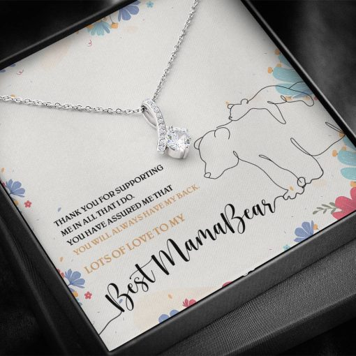 Gearhumans 3D The Best Mama Bear Happy Mothers Day Alluring Beauty Necklace GS23042114 ShineOn Fulfillment