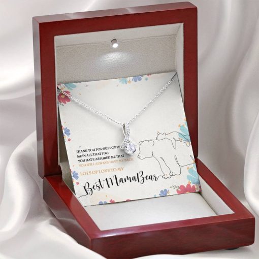 Gearhumans 3D The Best Mama Bear Happy Mothers Day Alluring Beauty Necklace GS23042114 ShineOn Fulfillment