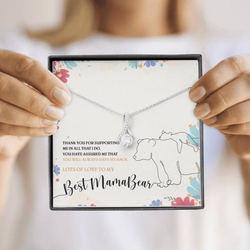 Gearhumans 3D The Best Mama Bear Happy Mothers Day Alluring Beauty Necklace GS23042114 ShineOn Fulfillment