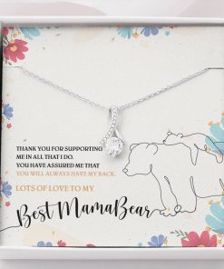 Gearhumans 3D The Best Mama Bear Happy Mothers Day Alluring Beauty Necklace GS23042114 ShineOn Fulfillment Standard Box