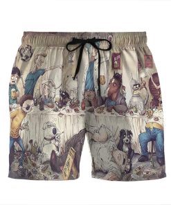 Gearhumans 3D The Last Supper Custom Summer Beach Shorts GN15072 Men Shorts Men Shorts S