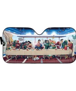 gearhumans 3D The Last Supper Justice League Custom Car Auto Sunshade GL16074 Auto Sunshade 57''x27.5'' 